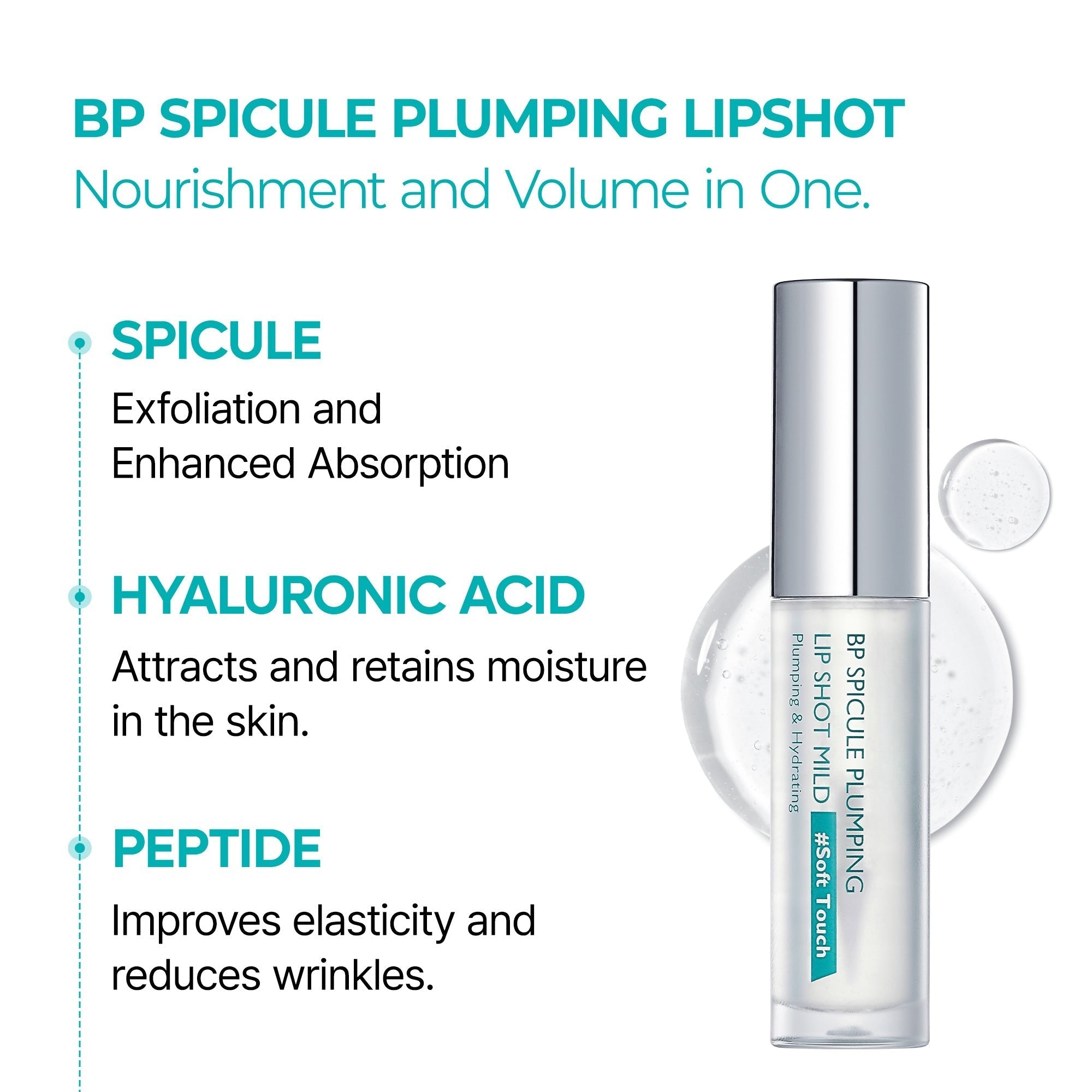 BP Spicule Plumping Lip Shot for Plumping, Hydration & Smoothing