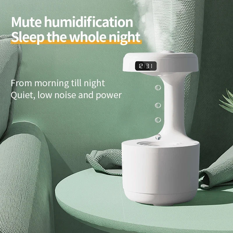 Anti Gravity Humidifier, Water Drop Mist Effect, Ultrasonic, Auto Shut-Off