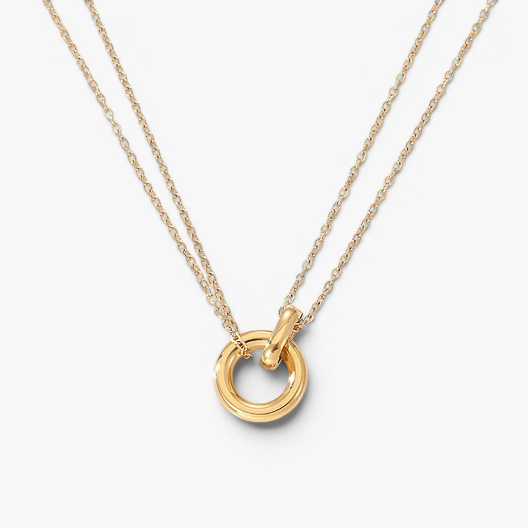 Hollow Hoop Pendant Chain Necklace