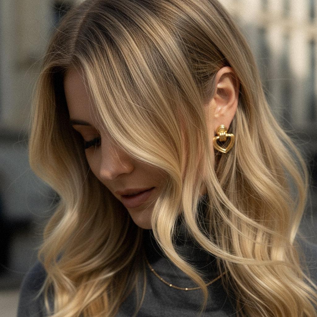 Boucles d’oreilles pendantes cœur