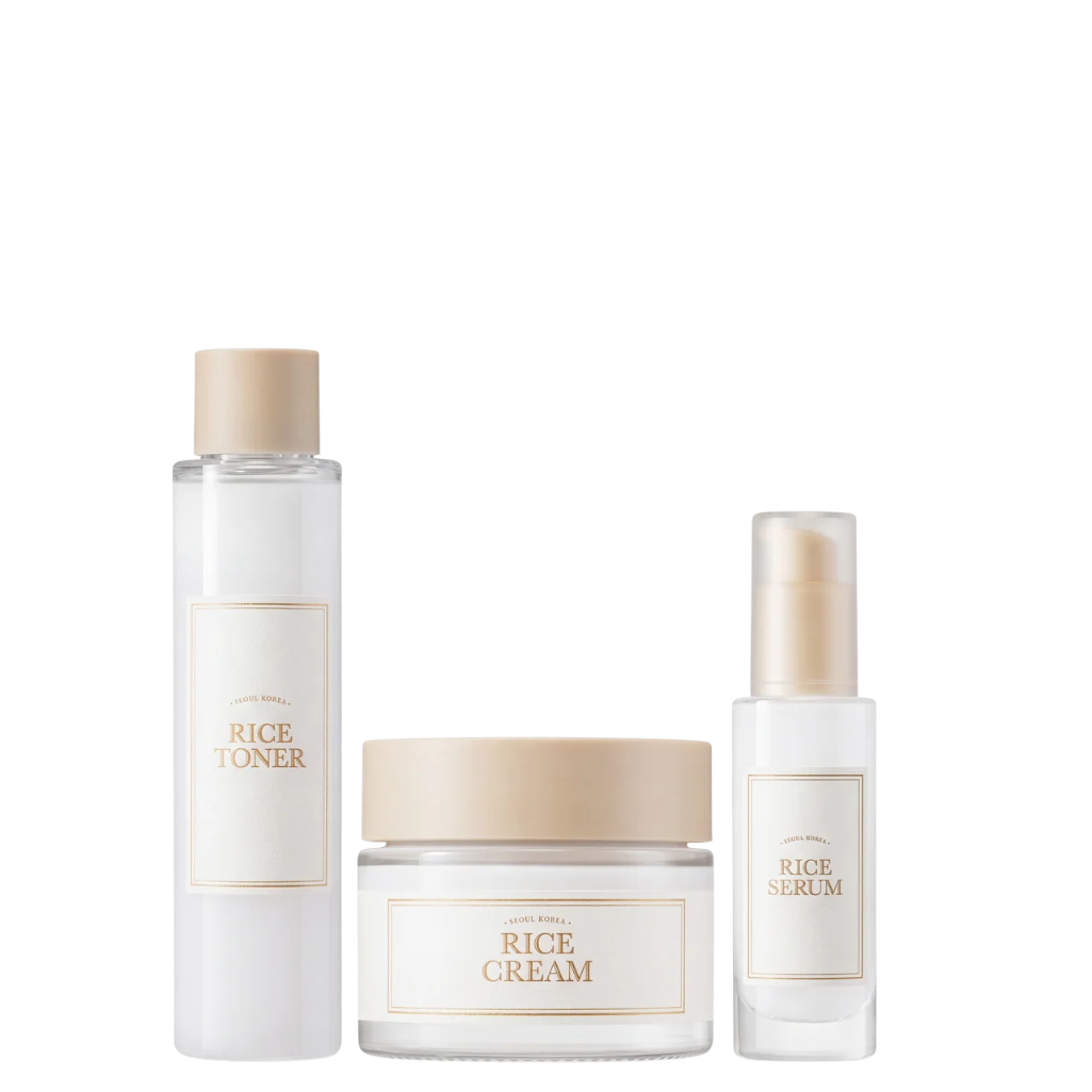 Rice Toner Trio Set for Brightening, Hydration & Glow