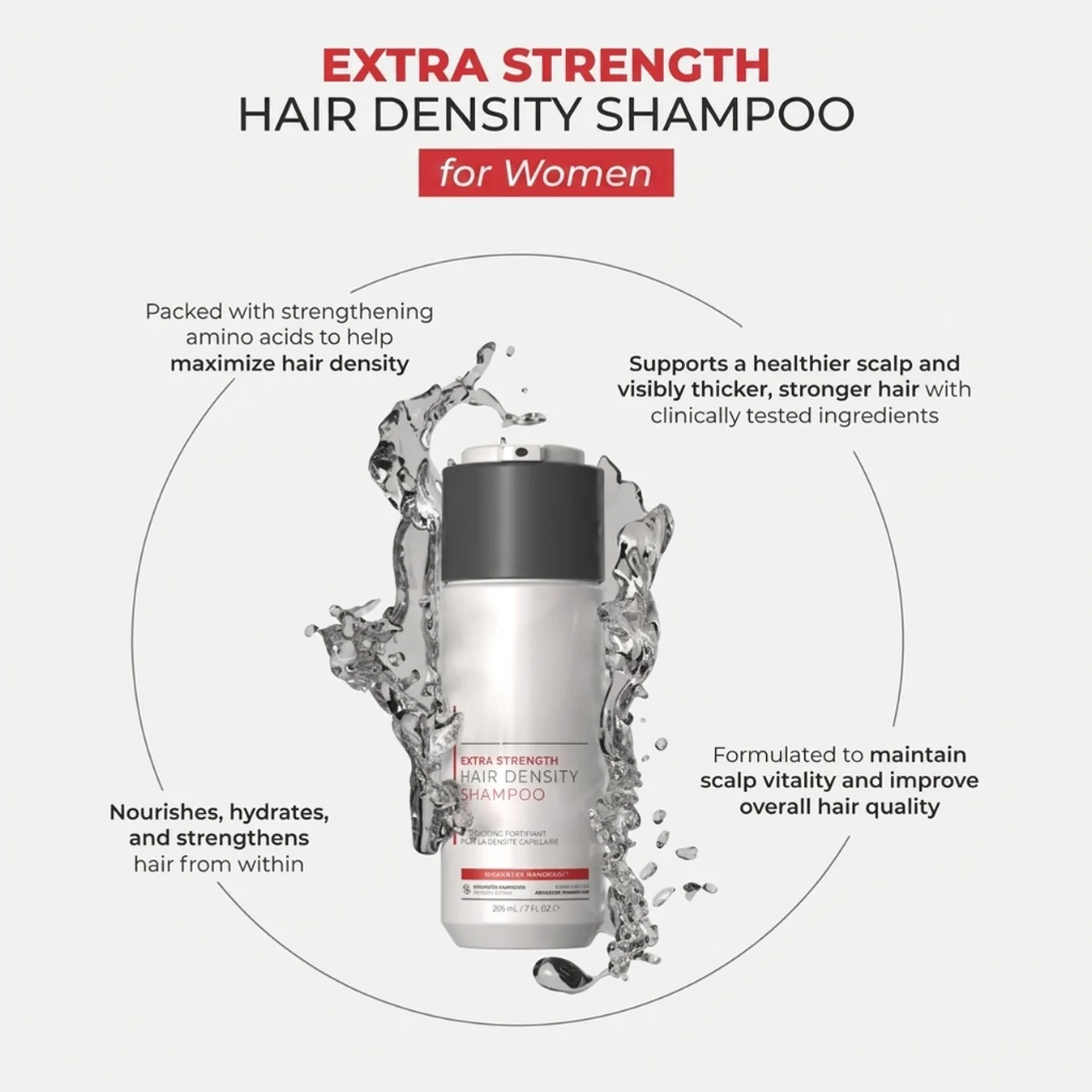 Extra Strength Hair DENSITY Shampoo for Thicker, Fuller-Looking Hair & Scalp Care