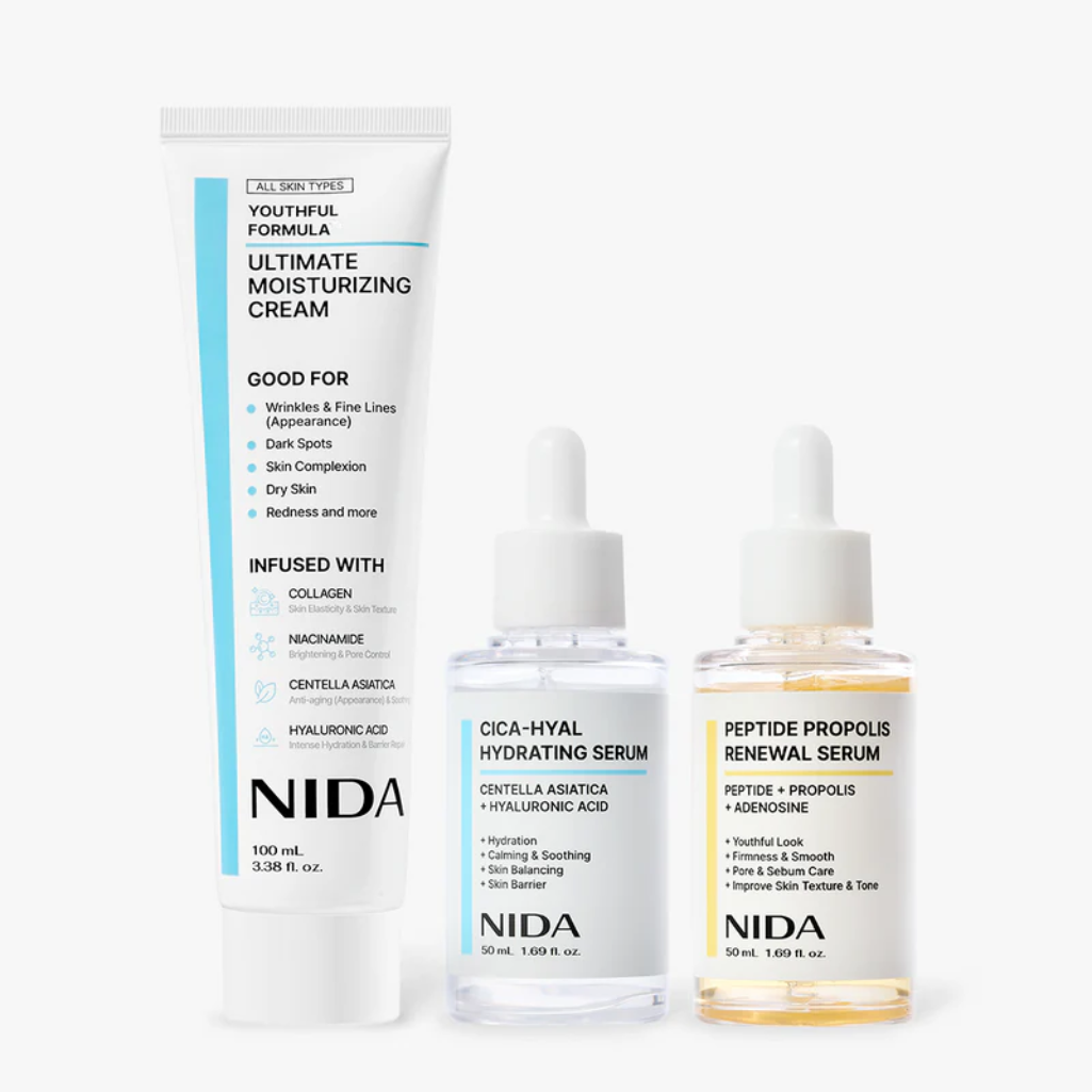 NIDA Youthful Glass Skin Bundle with Collagen and Hyaluronic Acid