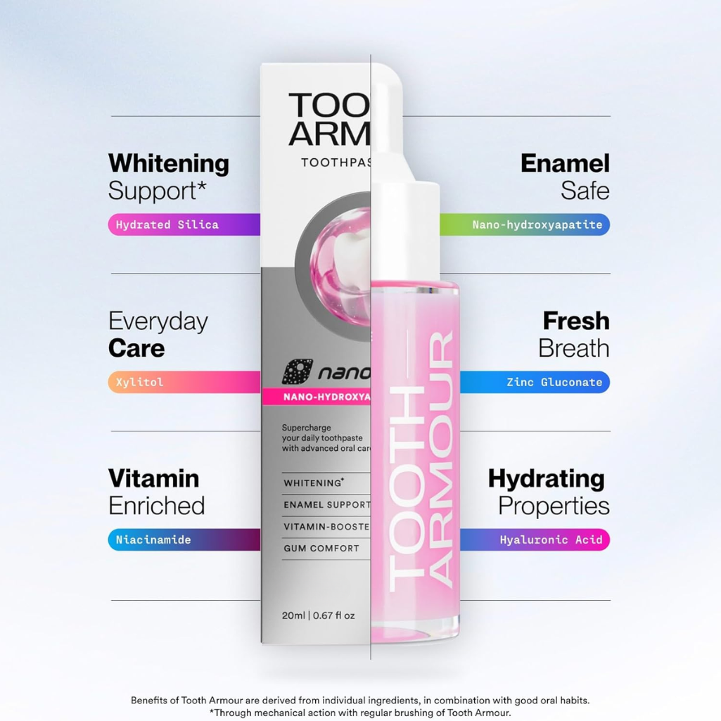 Tooth Armour Nano Hydroxyapatite Toothpaste for Enamel Support & Whitening