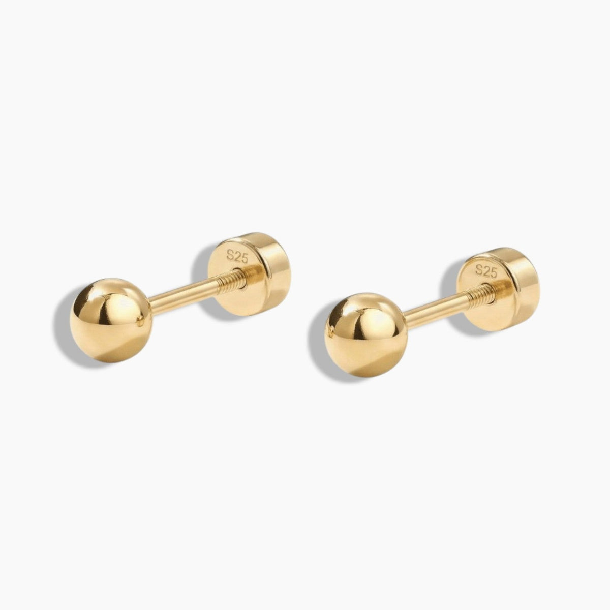 Petites boucles d’oreilles à tige plate arrière en forme de sphère