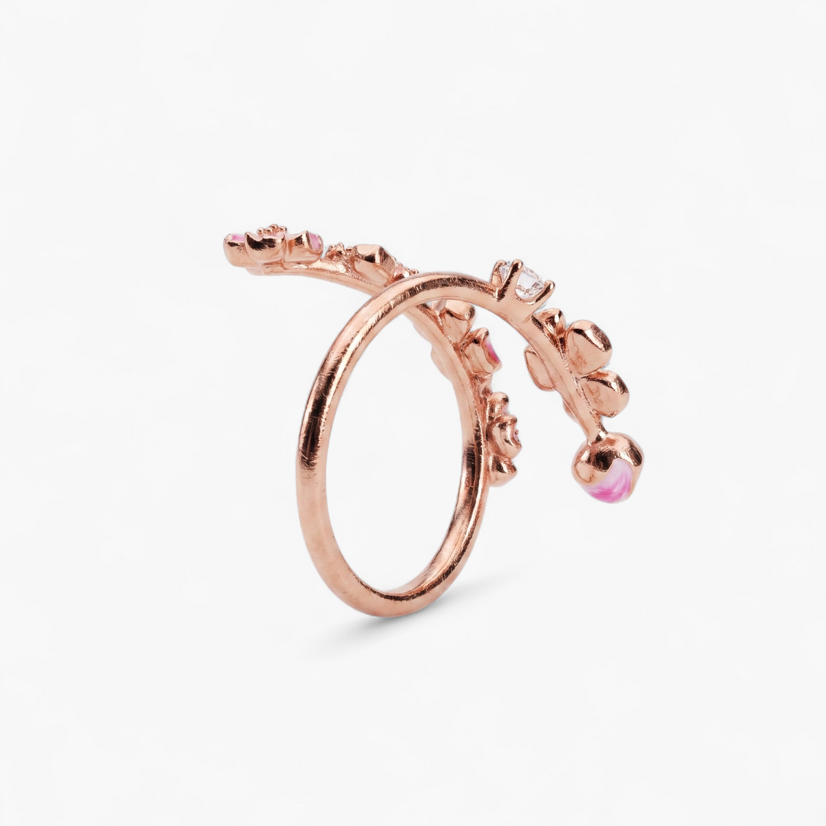 Cherry Blossom Open Ring — Rose Gold