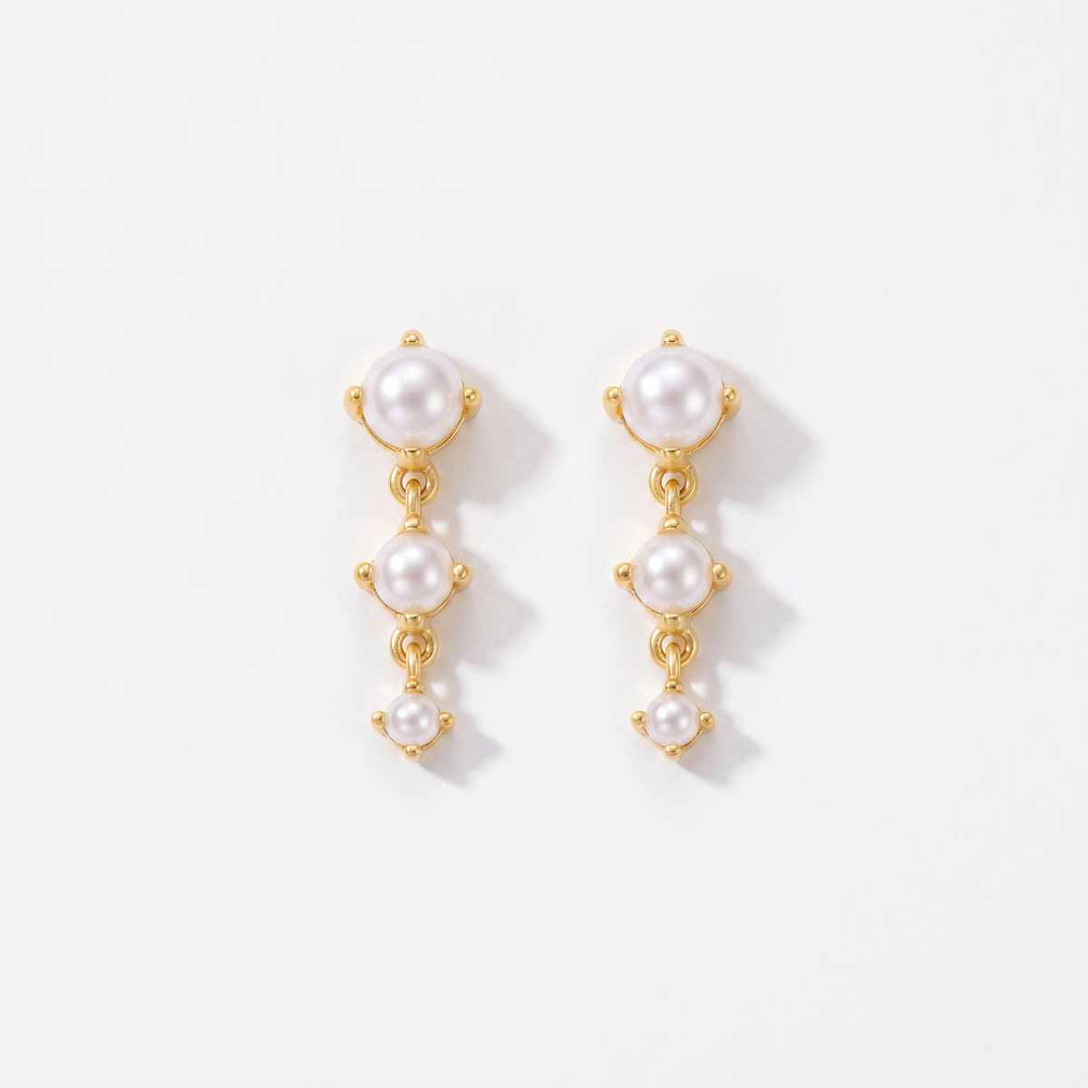 Freshwater Pearl Drop Stud Earrings — Default Title