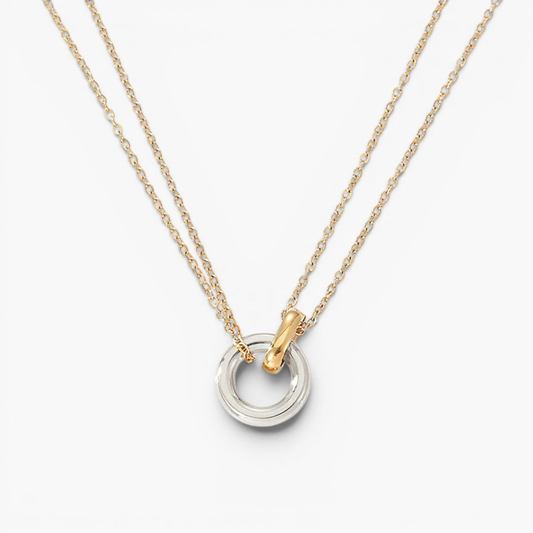 Collier chaîne à pendentif en anneau creux