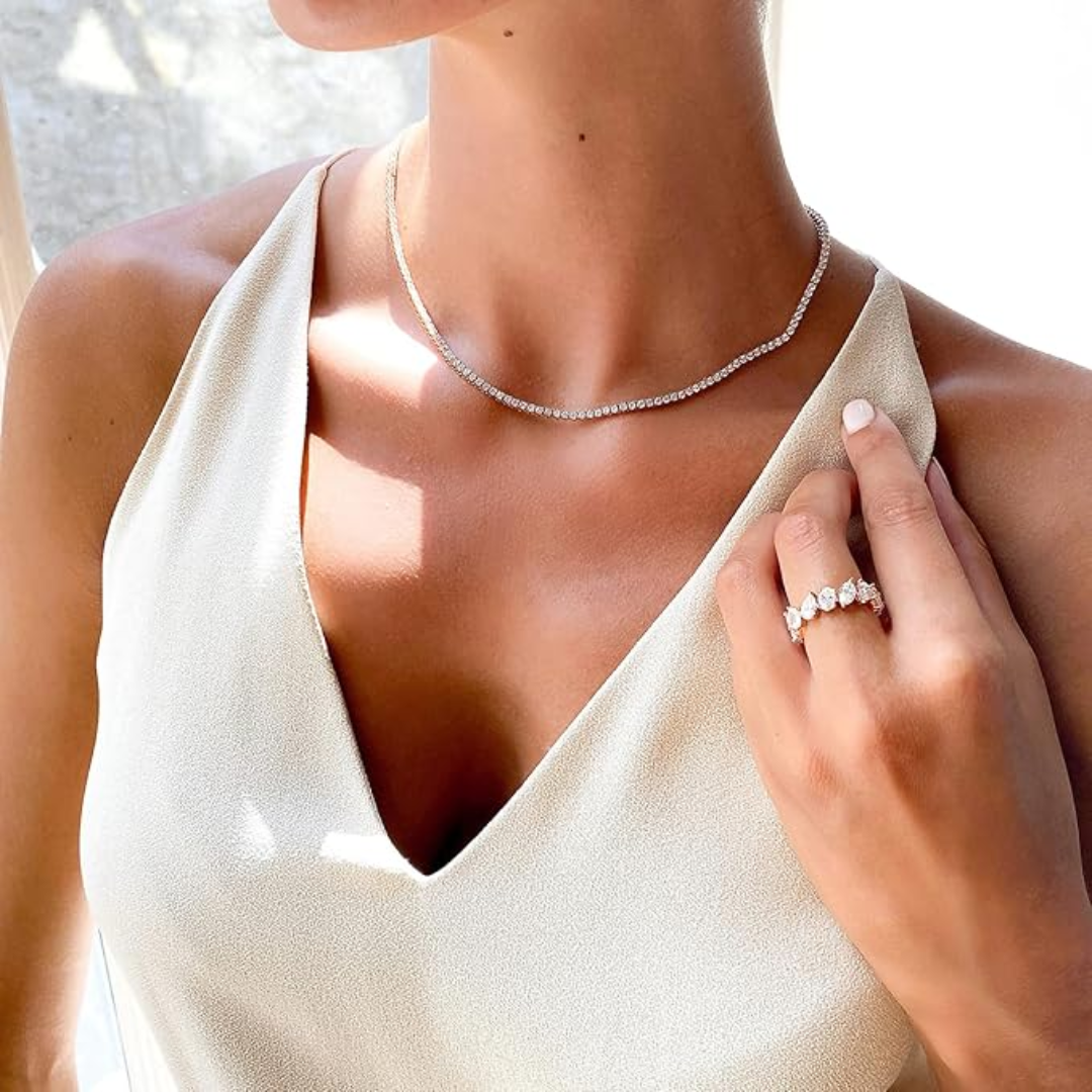 Refined Adjustable Tennis Necklace