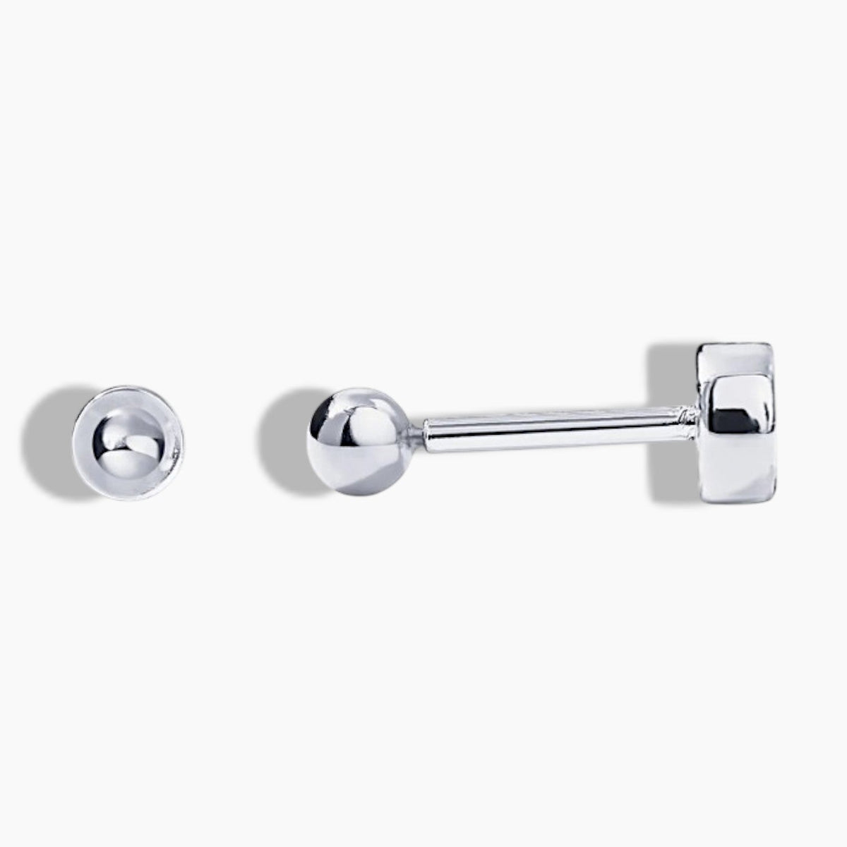 Petites boucles d’oreilles à tige plate arrière en forme de sphère