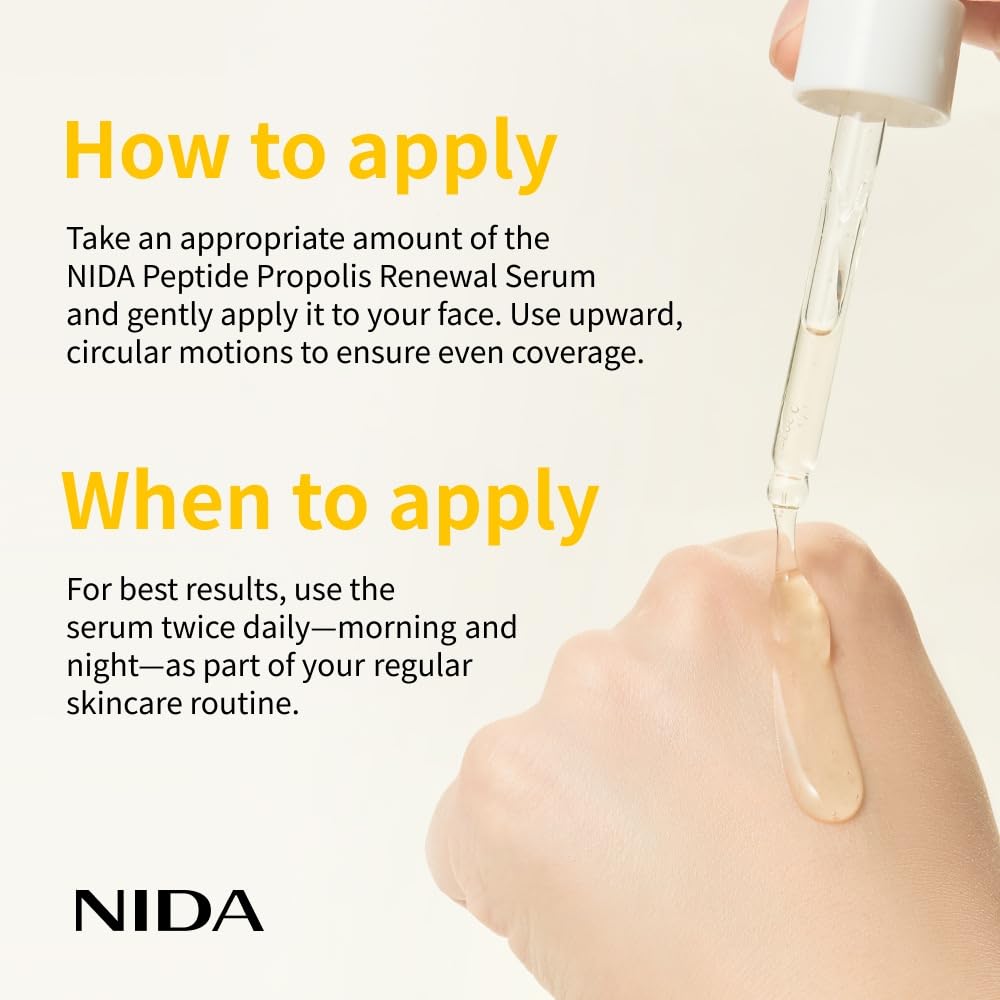 NIDA Peptide Propolis Renewal Serum for Fine Lines, Firming & Pores