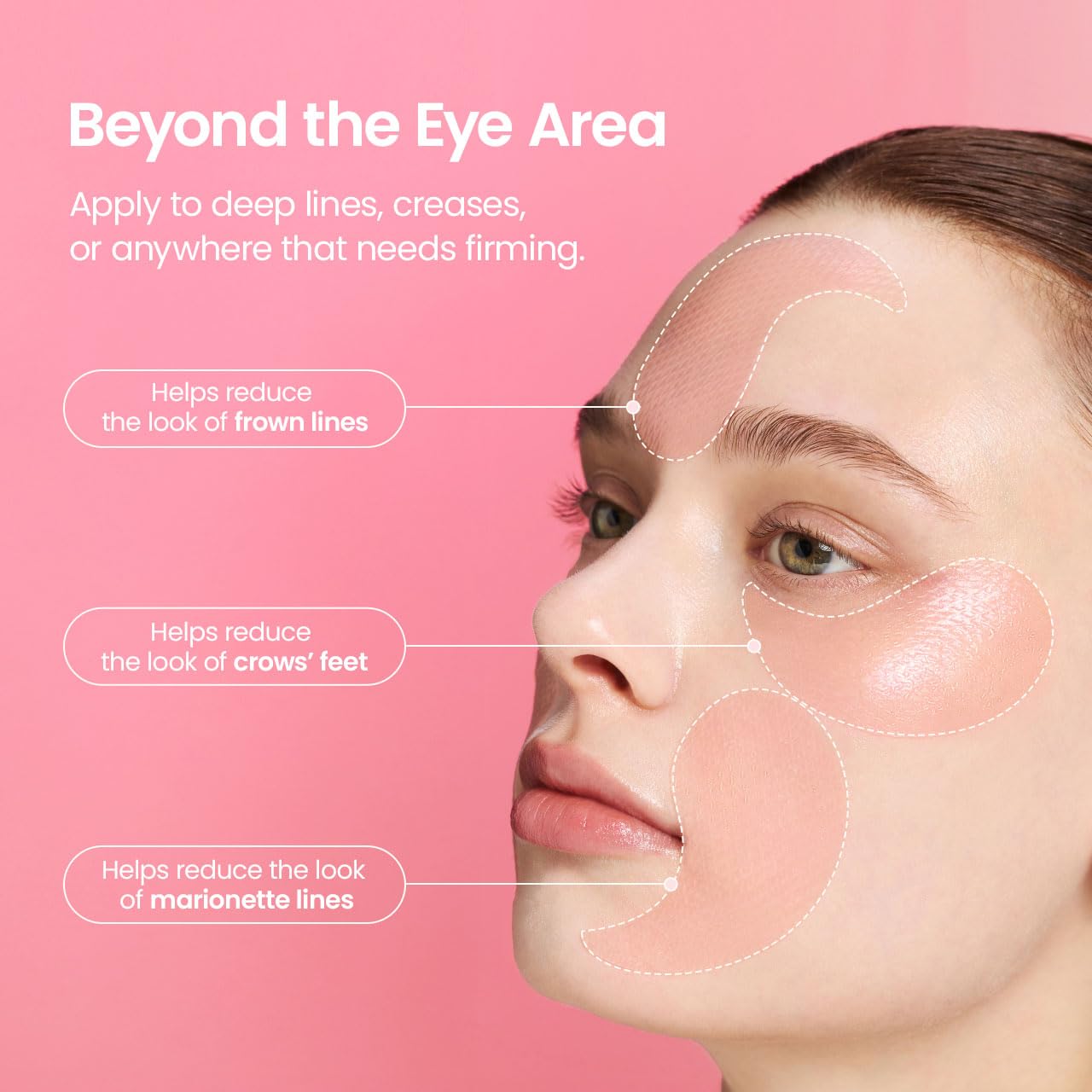 Collagen Peptide Eye Patches with Caffeine for Under Eye Bags and Puffiness
