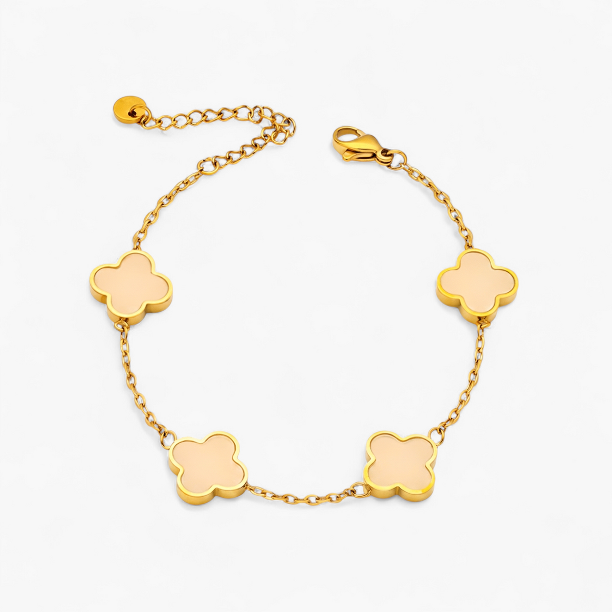 Blush Clover Station Bracelet — Default Title