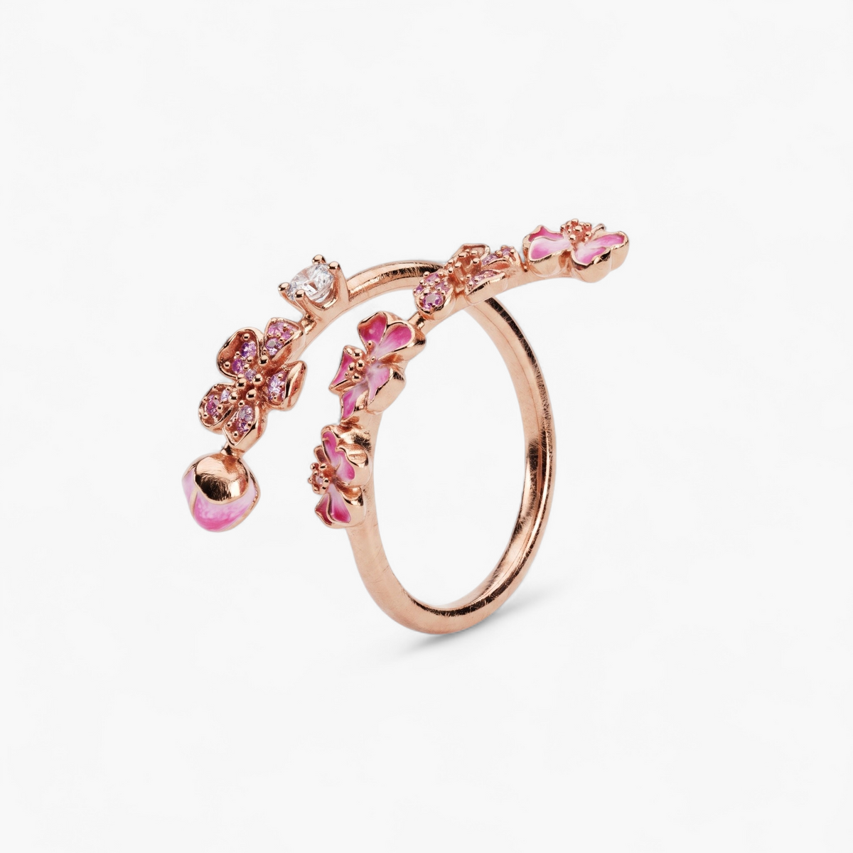 Cherry Blossom Open Ring — Rose Gold
