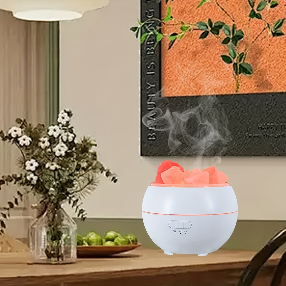 3-in-1 Essential Oil Diffuser, Salt Lamp & Humidifier, 360ml, USB, Quiet