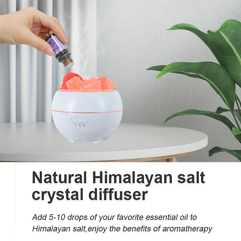 3-in-1 Essential Oil Diffuser, Salt Lamp & Humidifier, 360ml, USB, Quiet