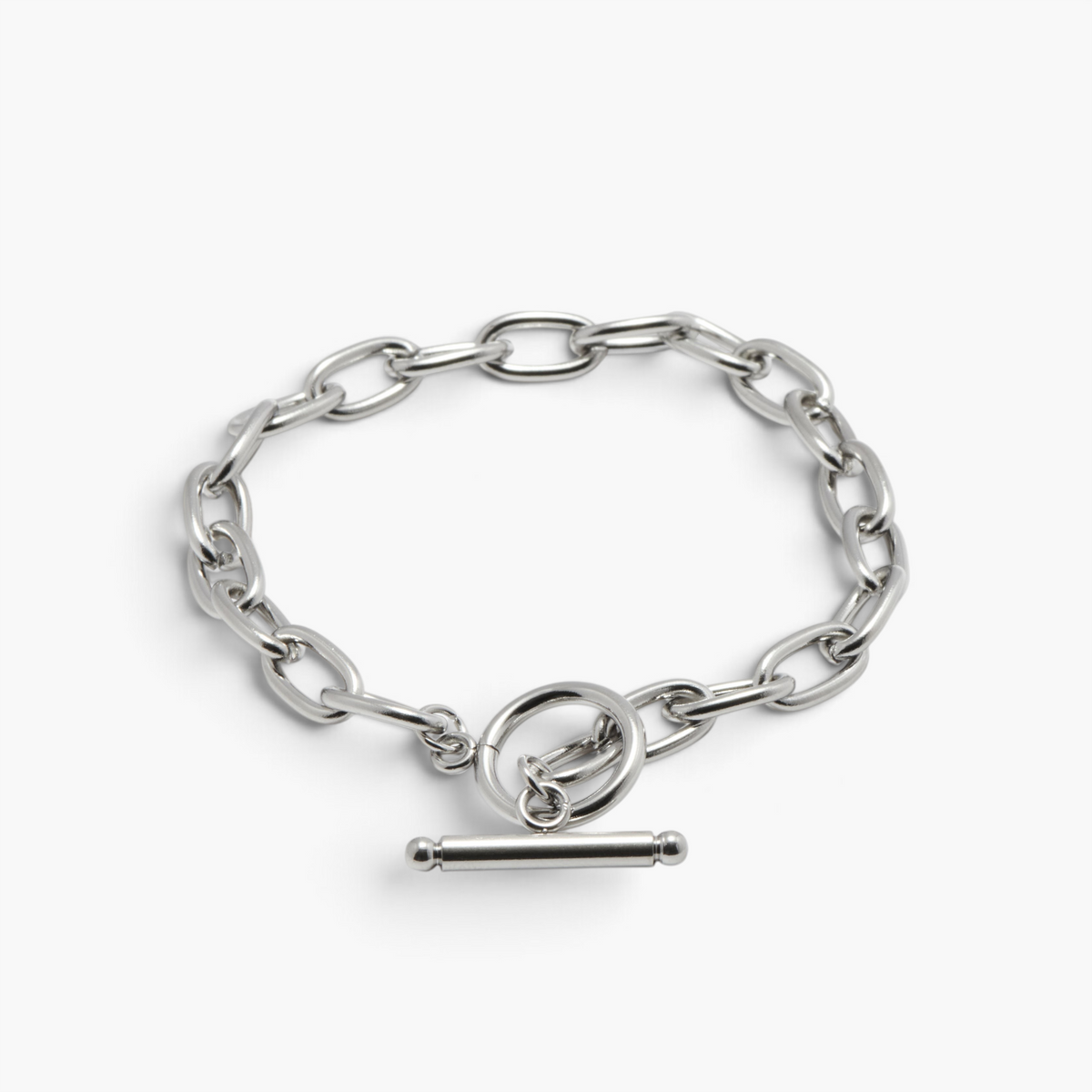Bracelet chaîne à maillons épais avec fermoir toggle