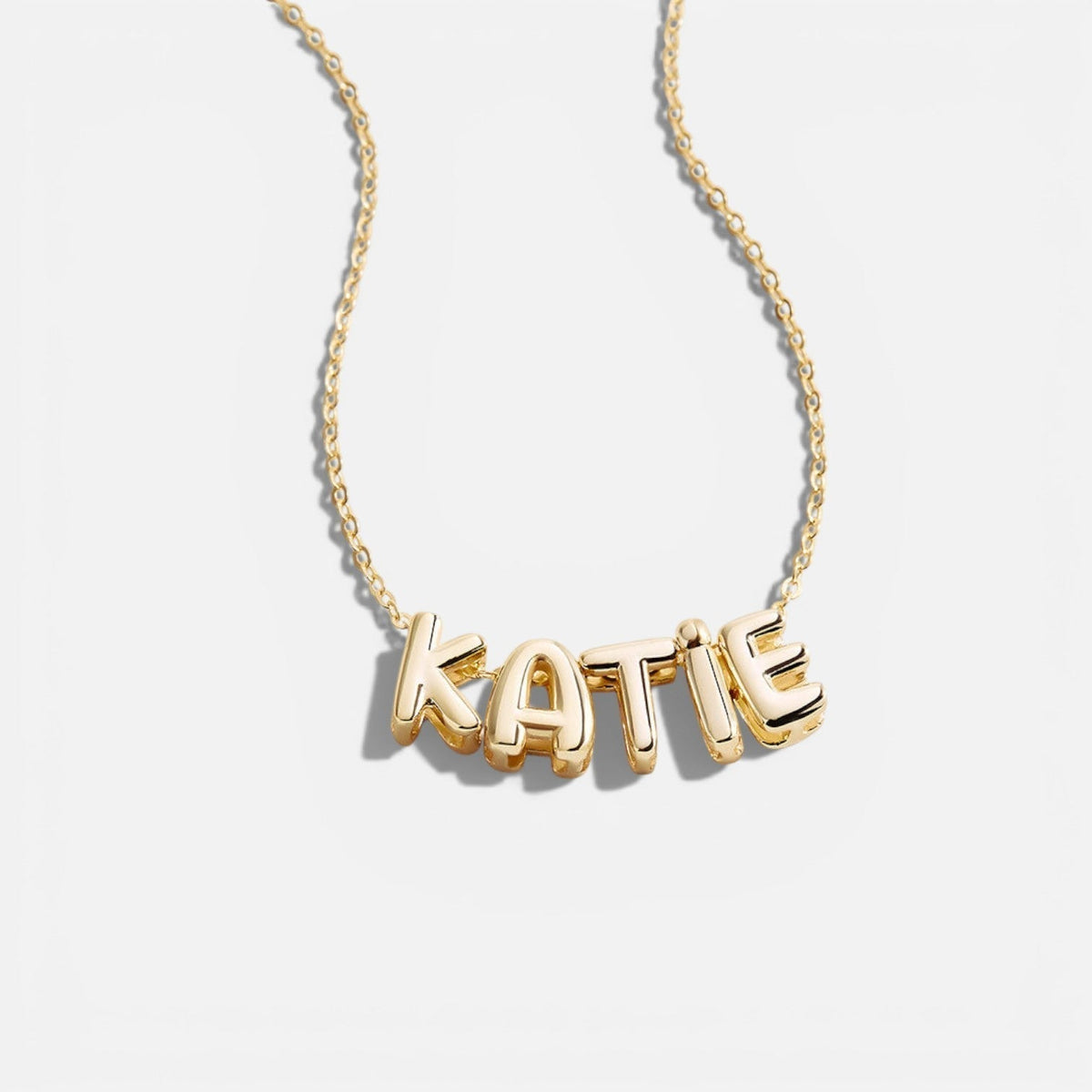 Personalized Bubble Letter Name Necklace