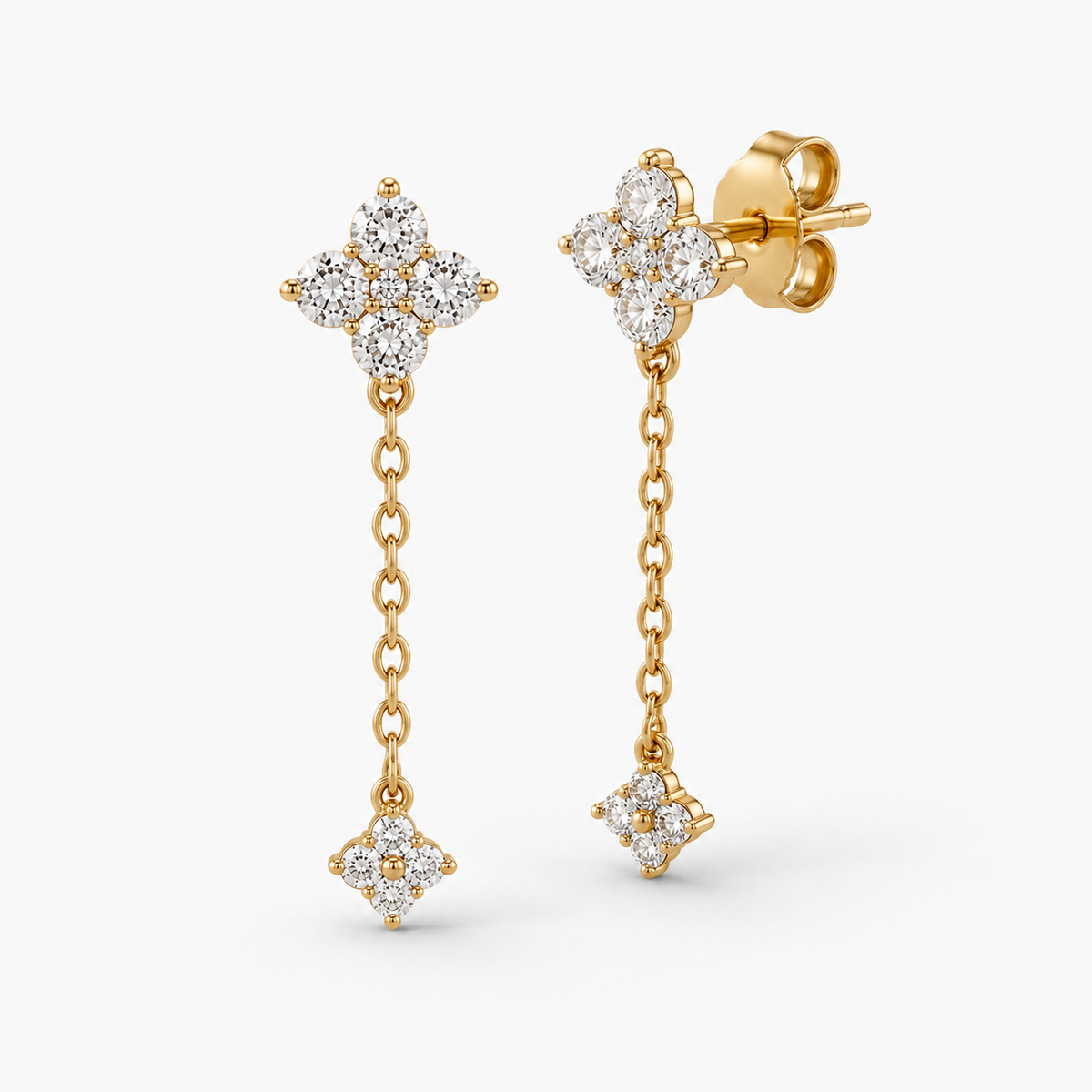 Boucles d’oreilles pendantes en cristal Vivienne