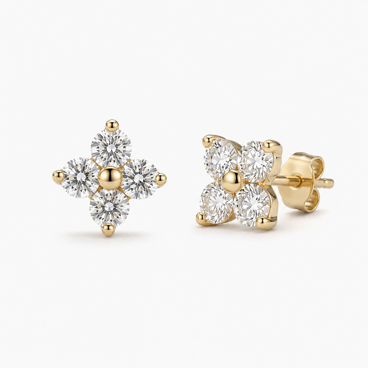 Boucles d’oreilles puces en cristal Aria