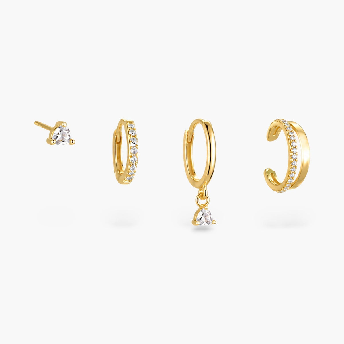 Set de boucles d’oreilles à empiler Luna Spark