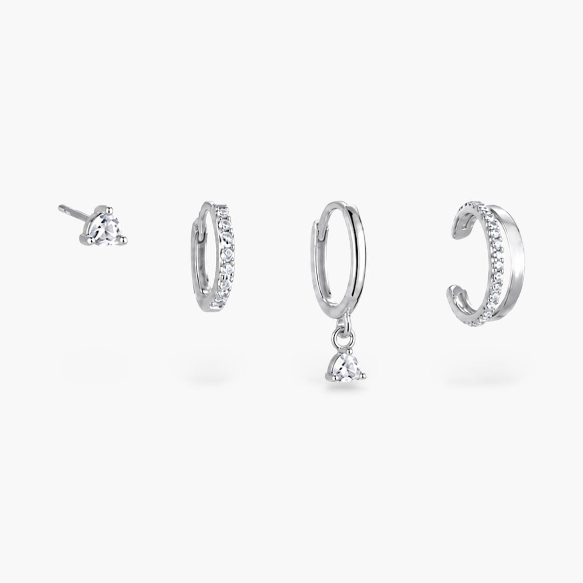 Set de boucles d’oreilles à empiler Luna Spark