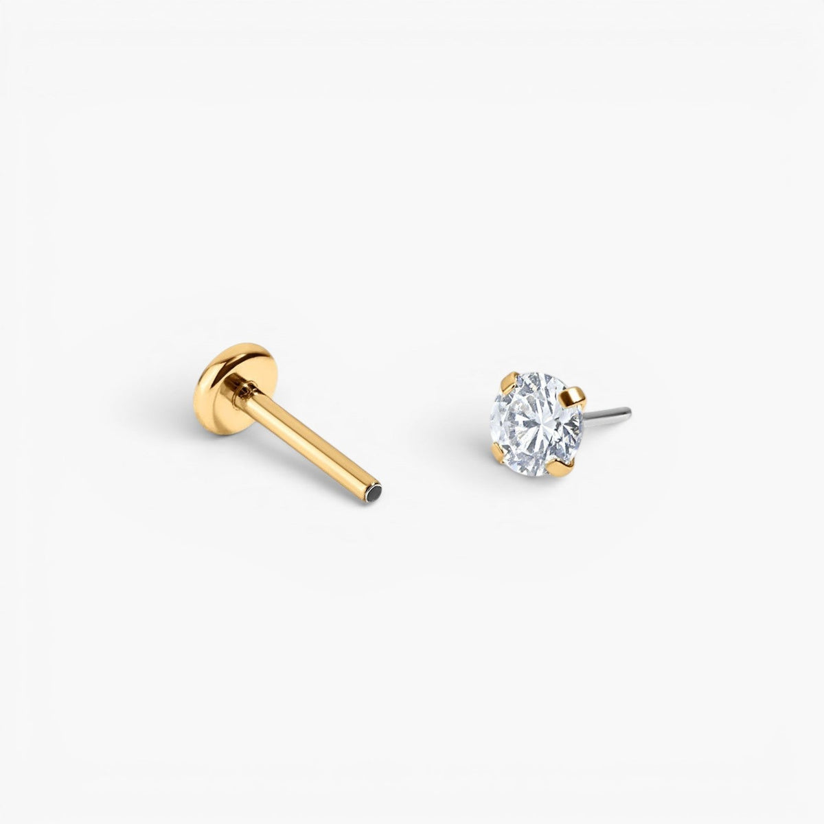 Trio de boucles d’oreilles puces minimalistes à dos plat