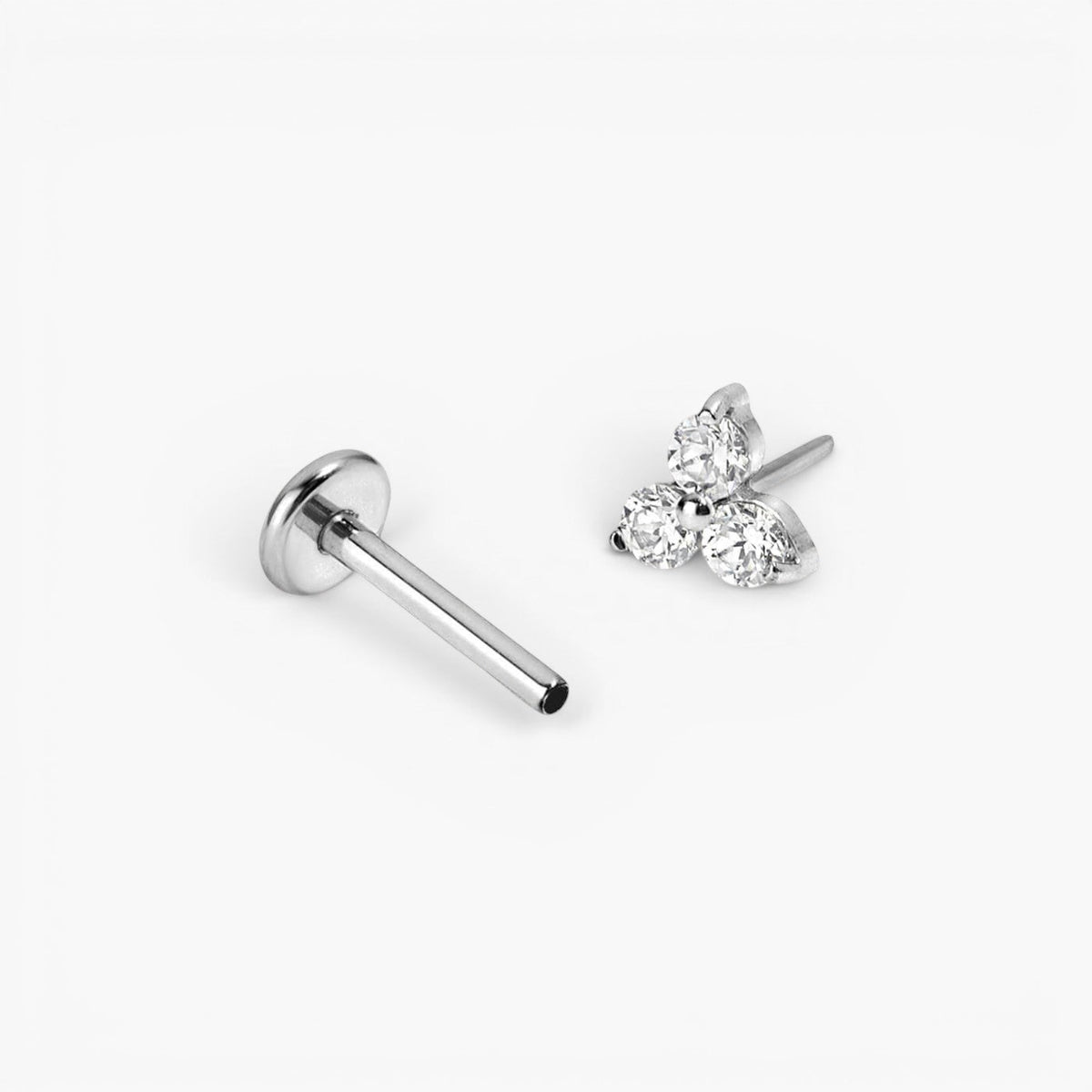 Trio de boucles d’oreilles puces minimalistes à dos plat