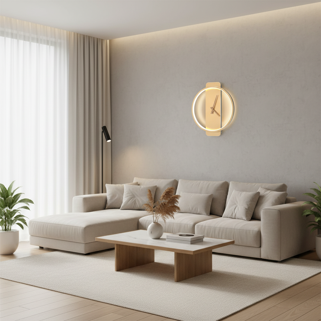 AuraTime | Modern Digital Wall Clock Decor with LED Light