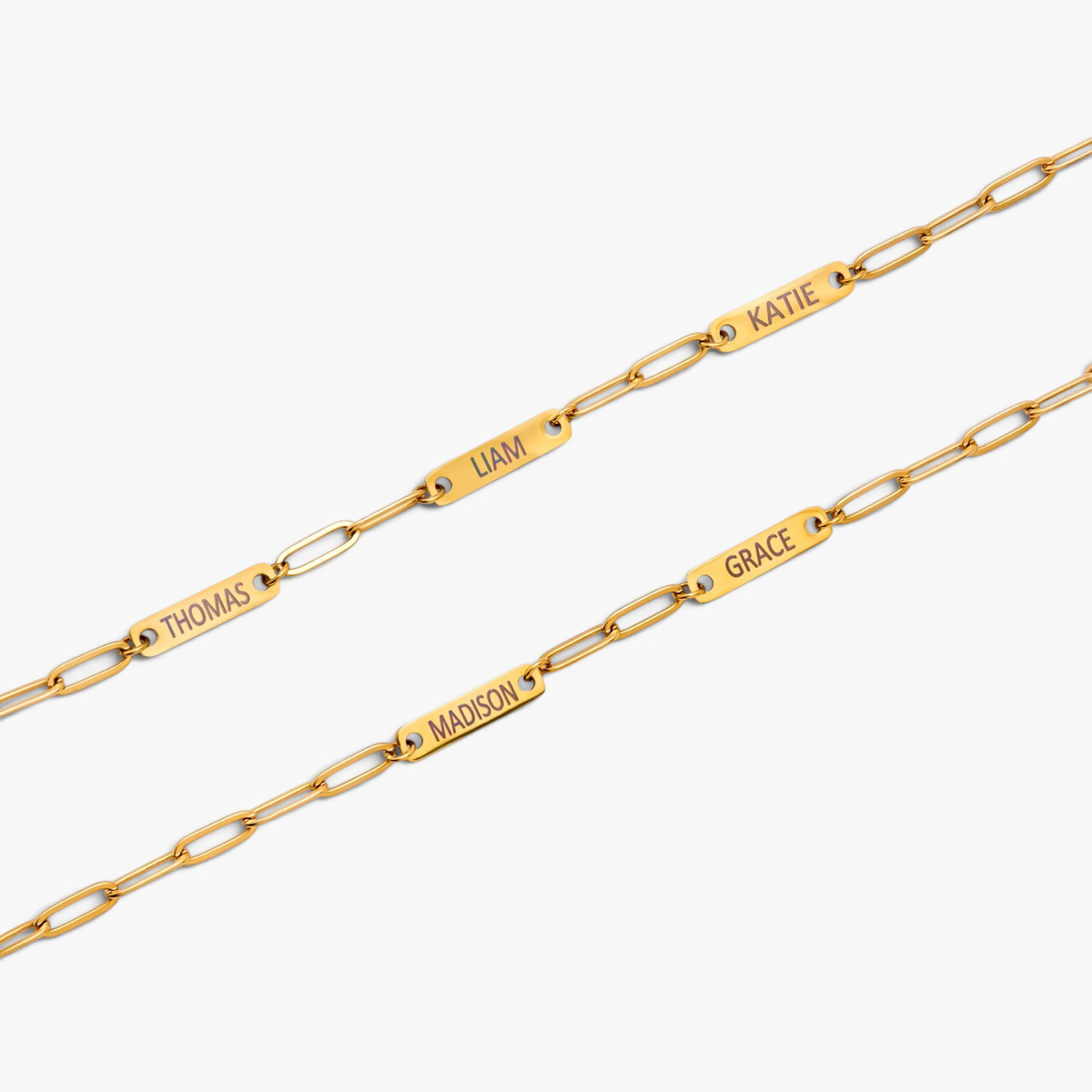 Personalized Name Paperclip Bracelet
