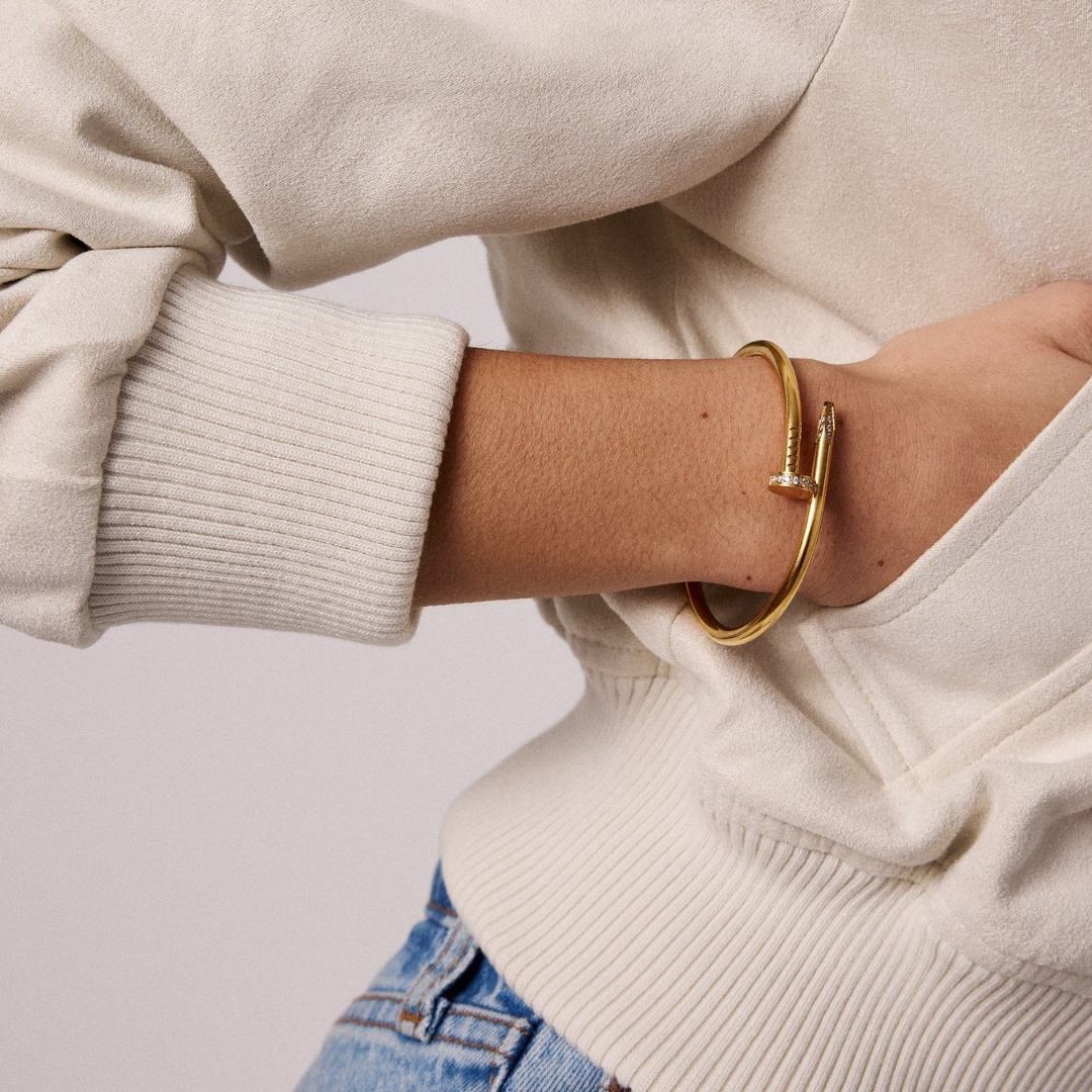 Sculptural Polished Nail Bracelet