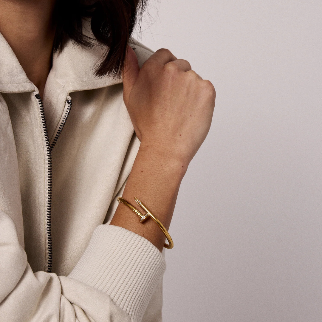Sculptural Polished Nail Bracelet