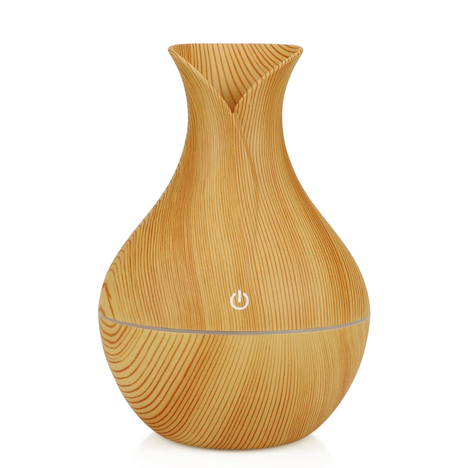 Wood Grain Essential Oil Diffuser 130ml, LED, Remote, 8H Auto Shut-Off