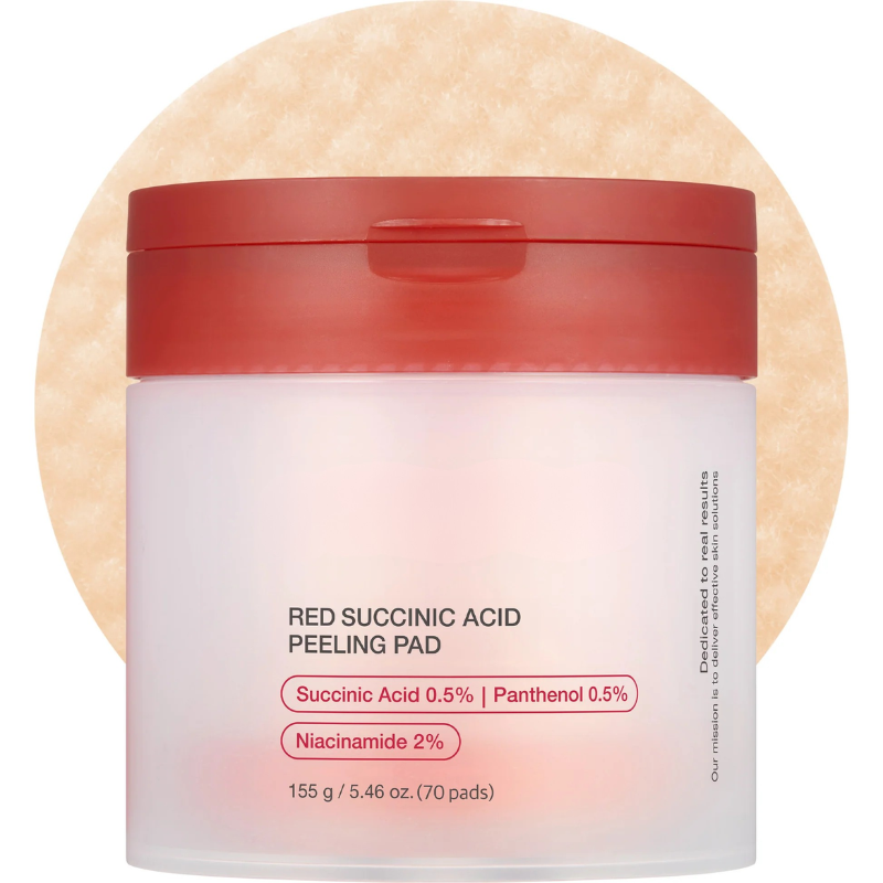 Red Succinic Acid Panthenol Pads for Acne, Breakouts and Pigmentation