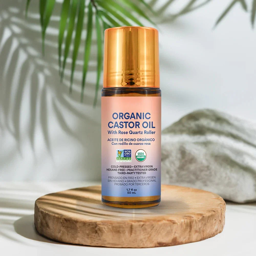 Organic Golden Castor Oil Roll-On for Hydration and Nourished Skin