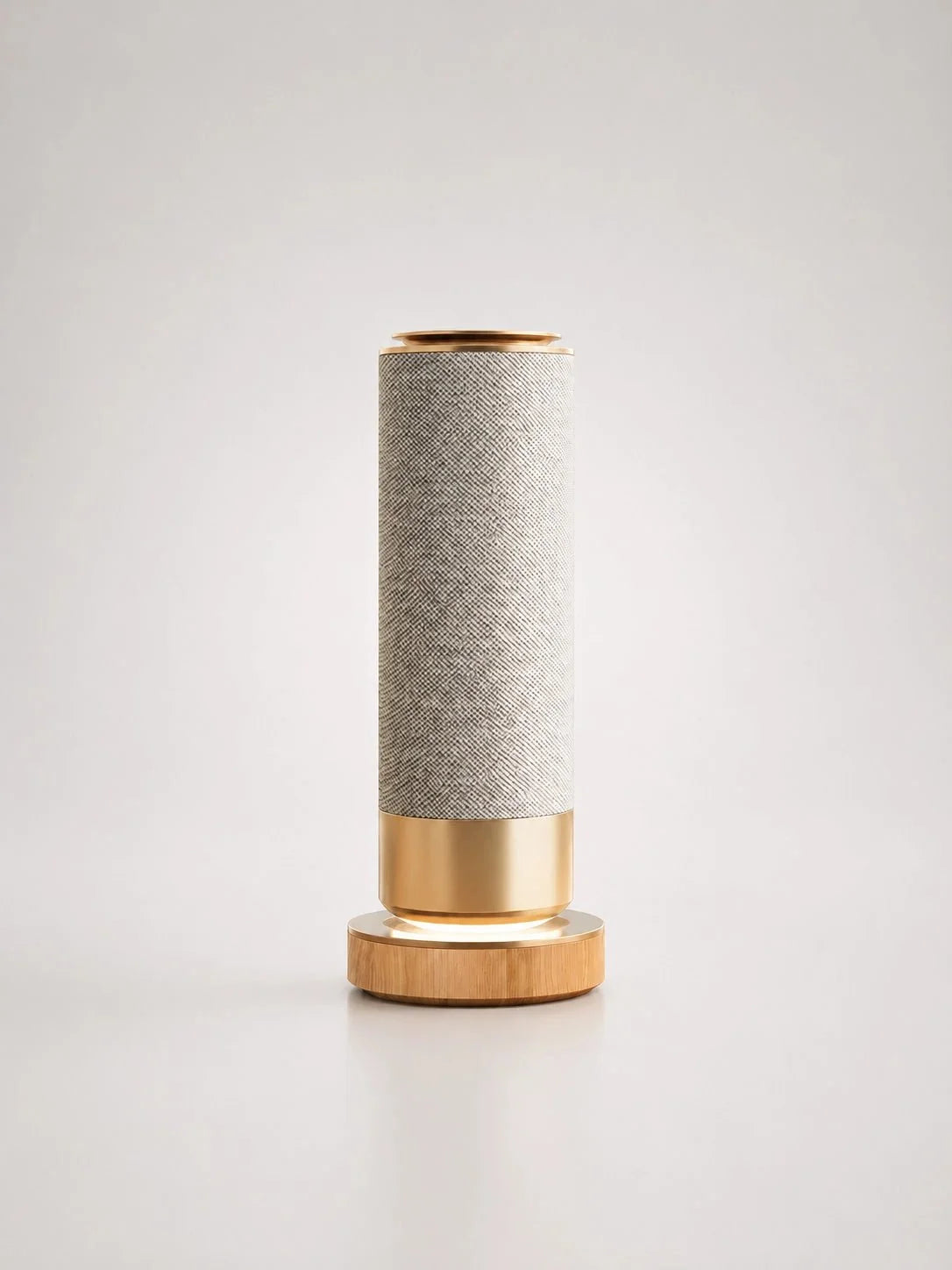 Waterless Essential Oil Diffuser, 100ml, Warm LED Glow, Aluminum & Fabric