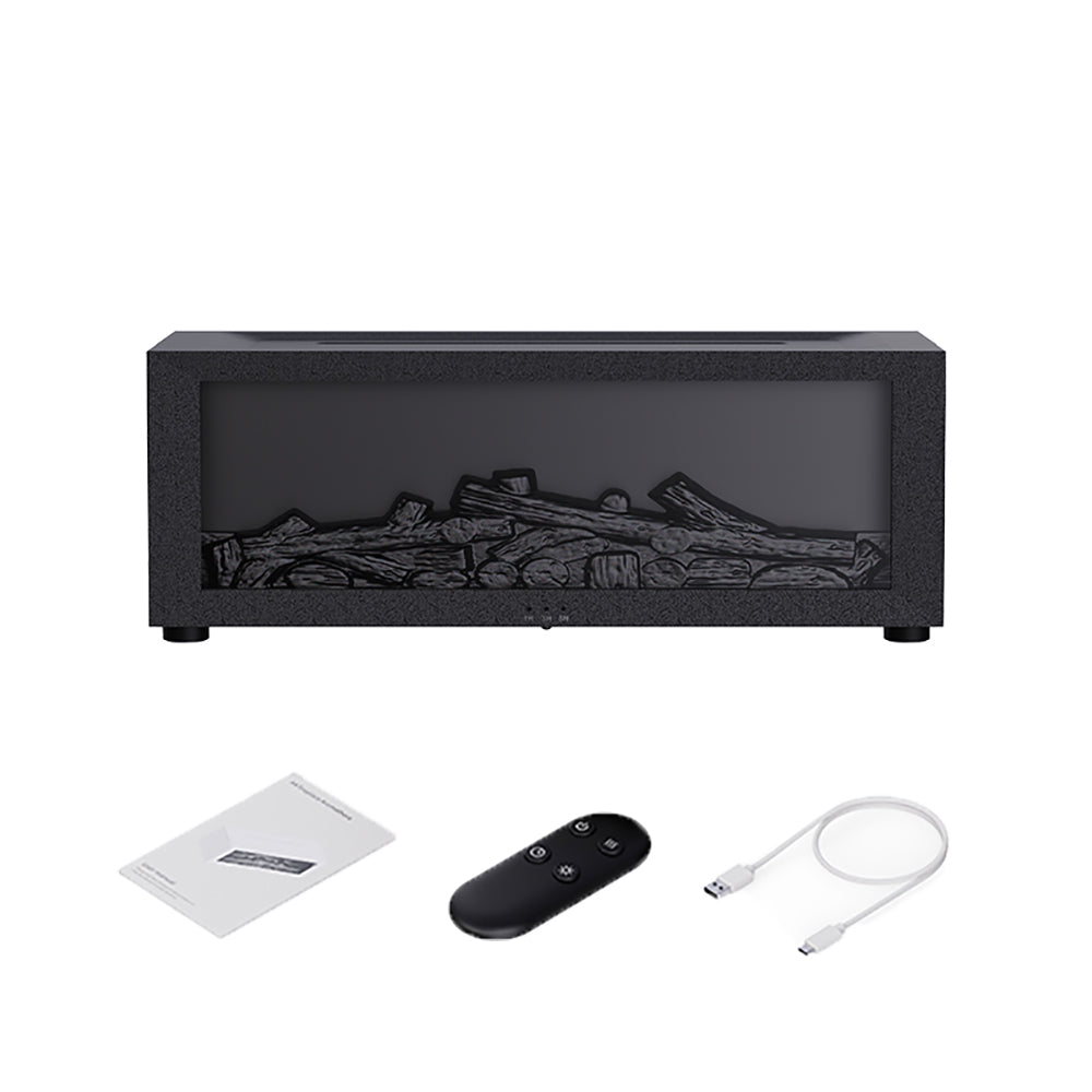 Aroma Diffuser & Humidifier, Flame Effect, 150ml, USB-C, Remote, 30dB