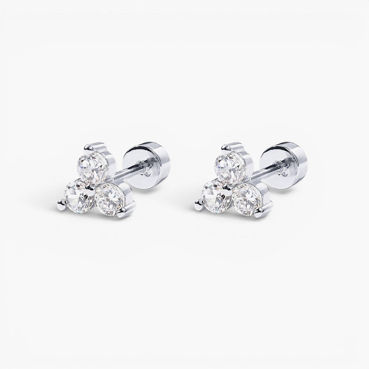 Boucles d’oreilles puces Celia Lotus à dos plat
