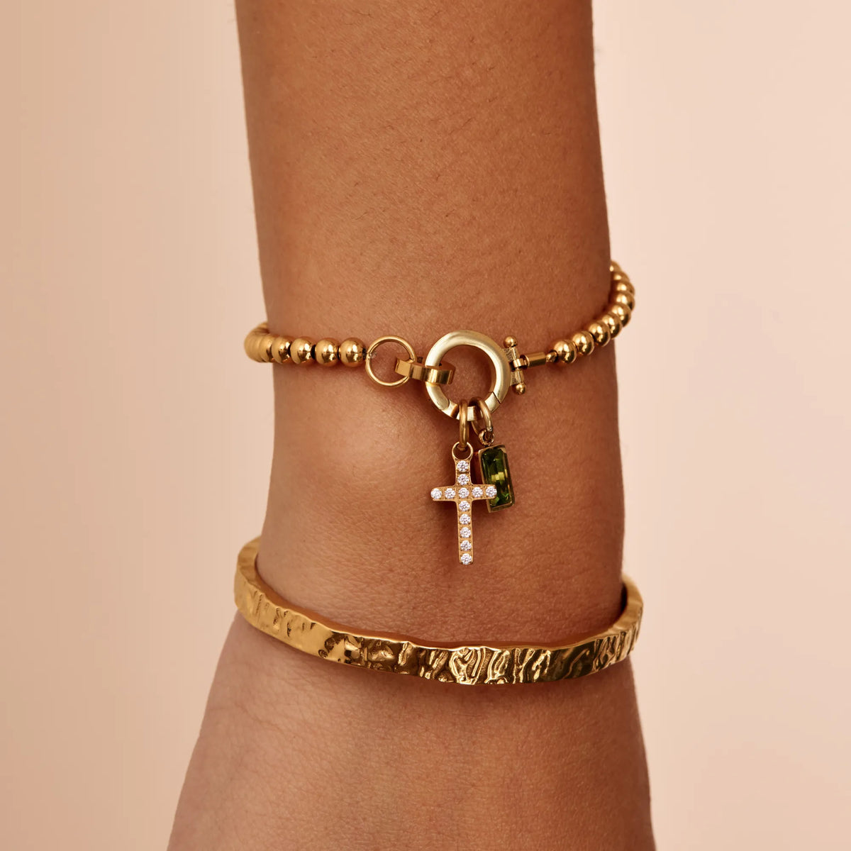 Bracelet à breloque et pierre de naissance Faith