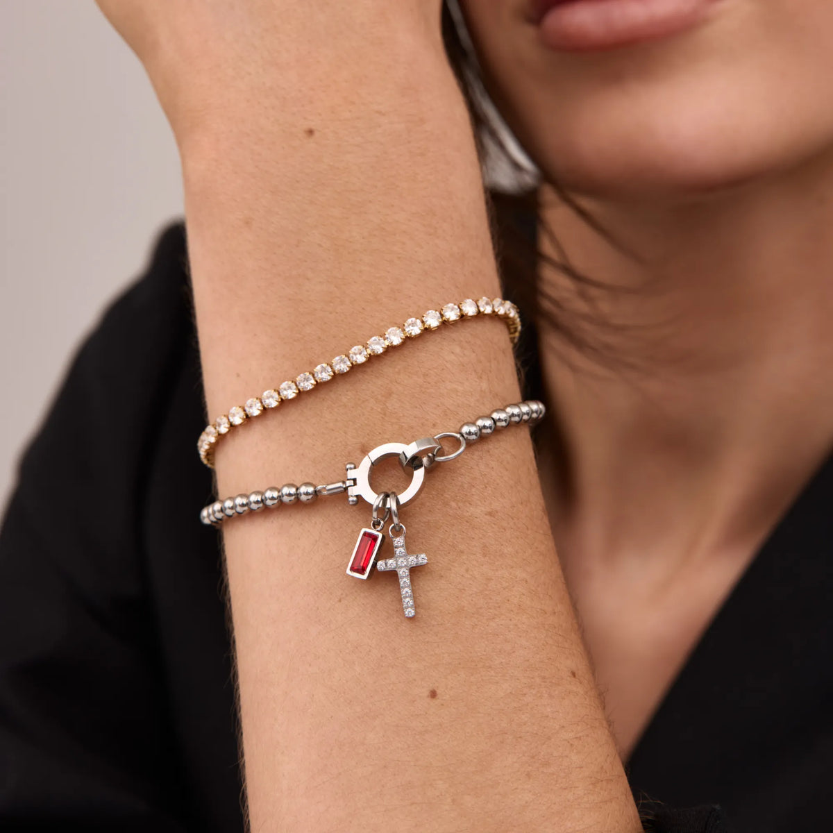 Bracelet à breloque et pierre de naissance Faith