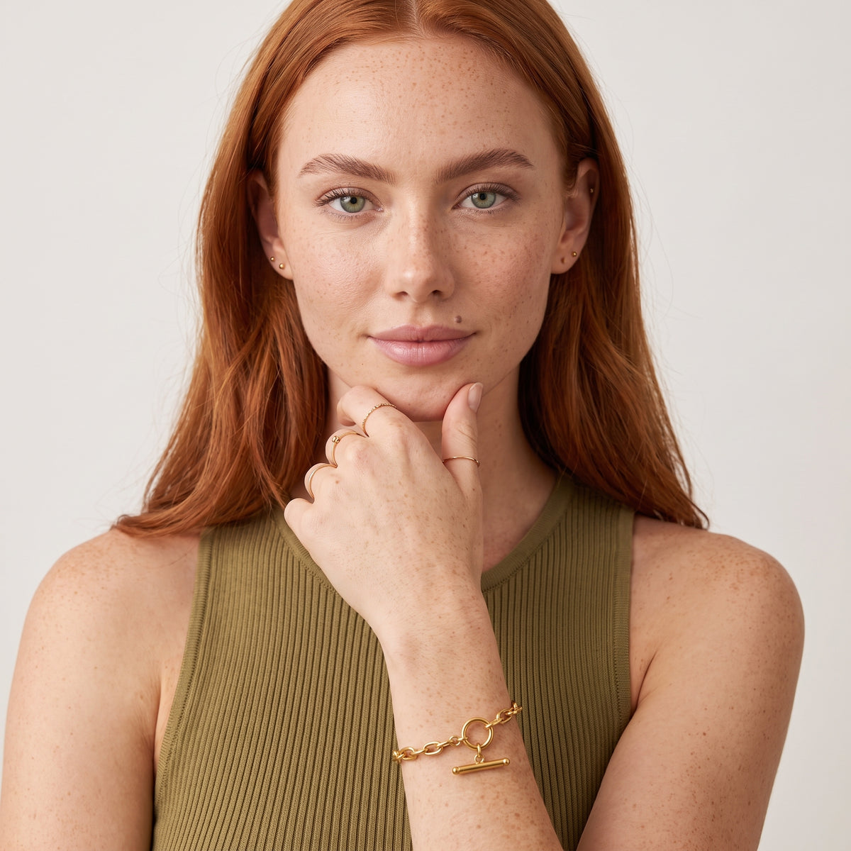 Chunky Link Chain Toggle Bracelet