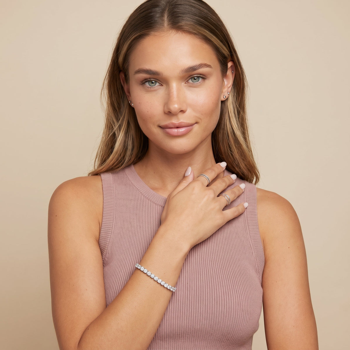 Bracelet tennis Elise en zircone cubique