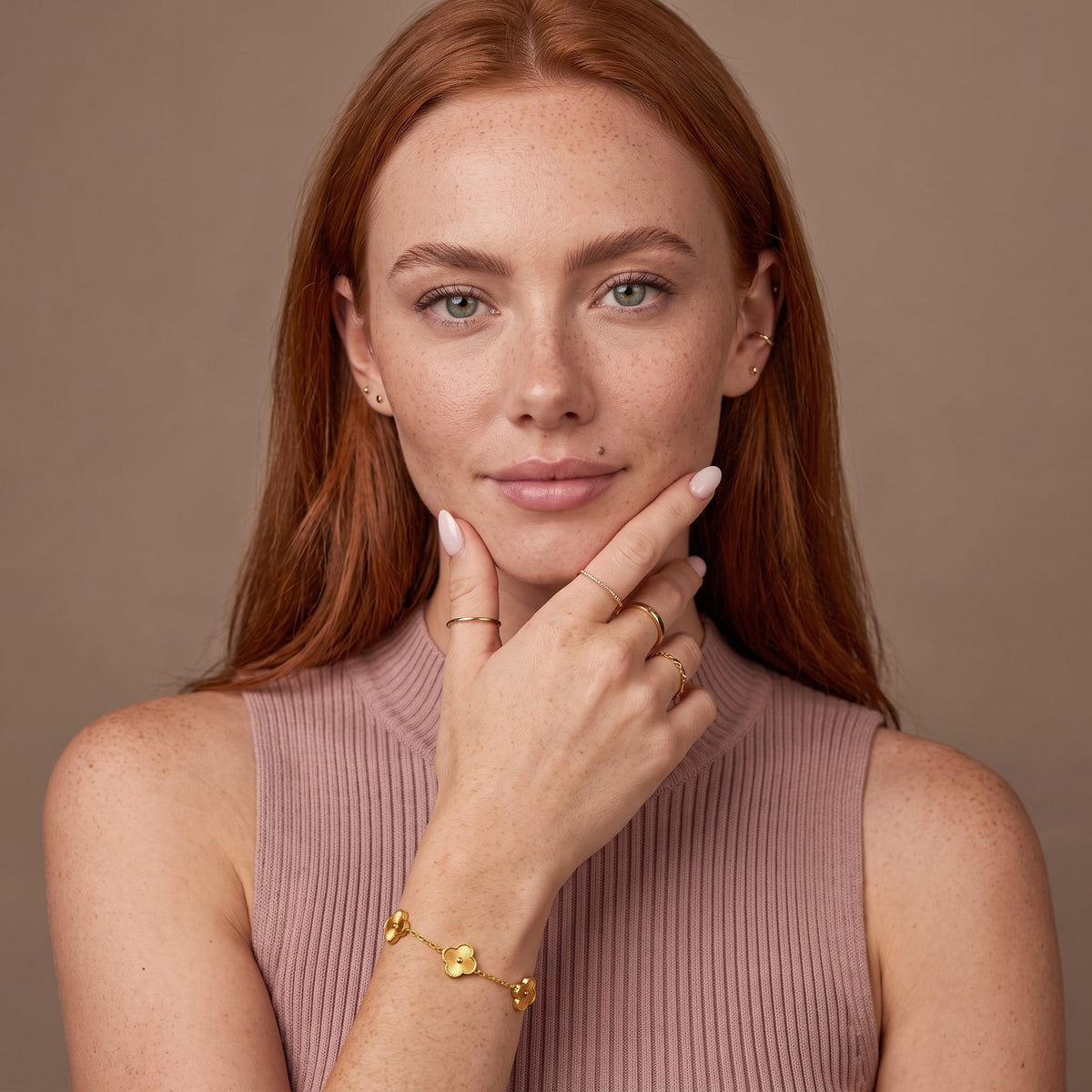 Bracelet trèfle délicat