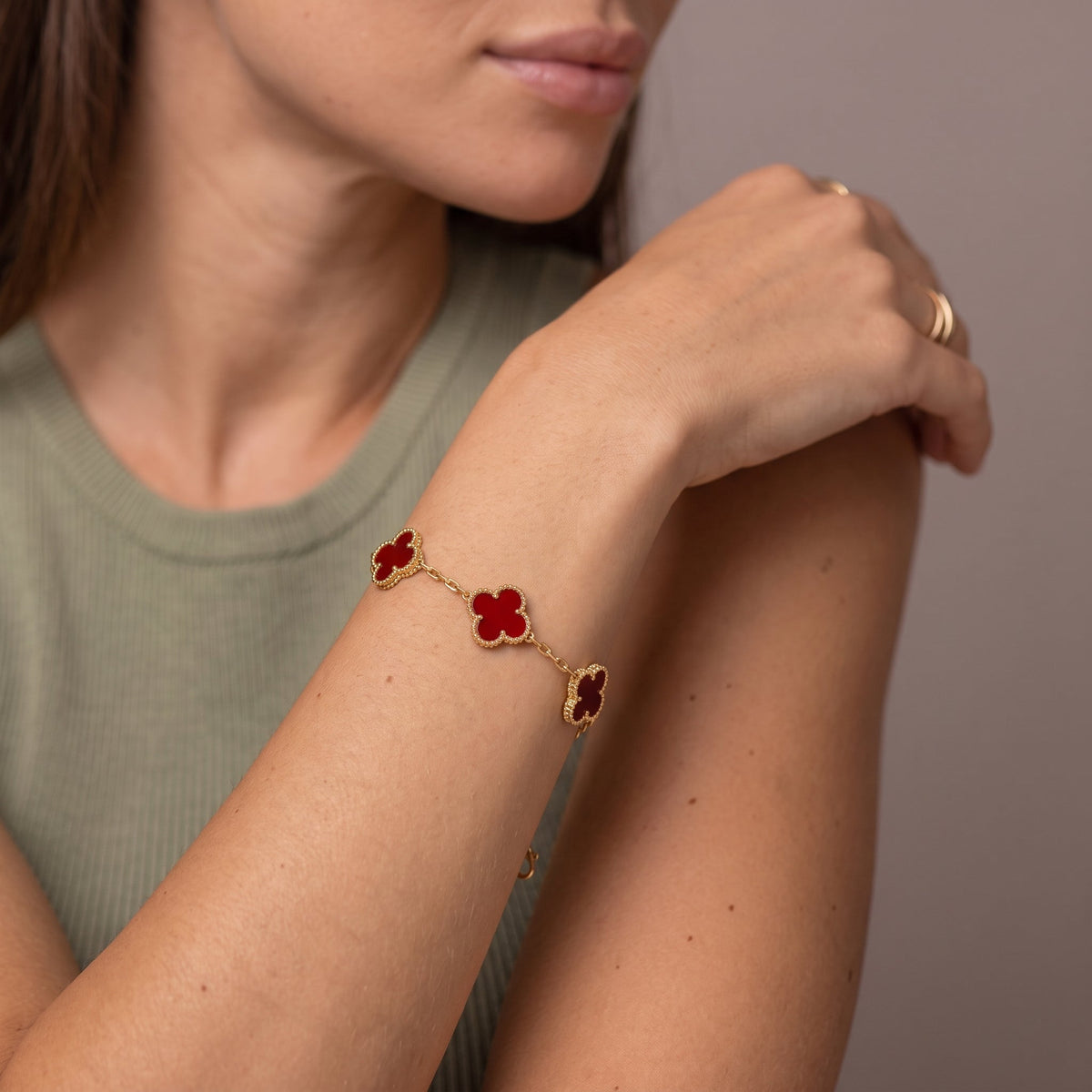 Bracelet trèfle en nacre