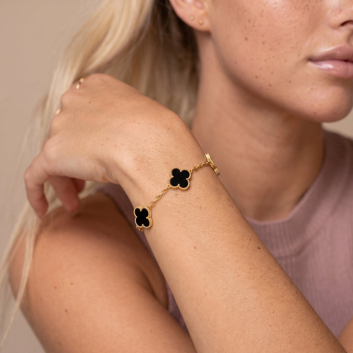 Bracelet trèfle en nacre
