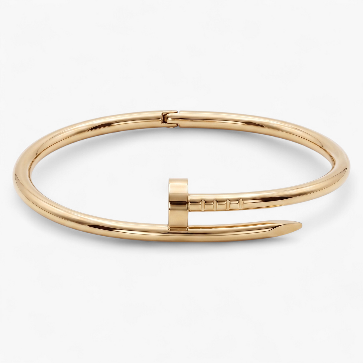 Nail Wrap Bangle Bracelet — Gold