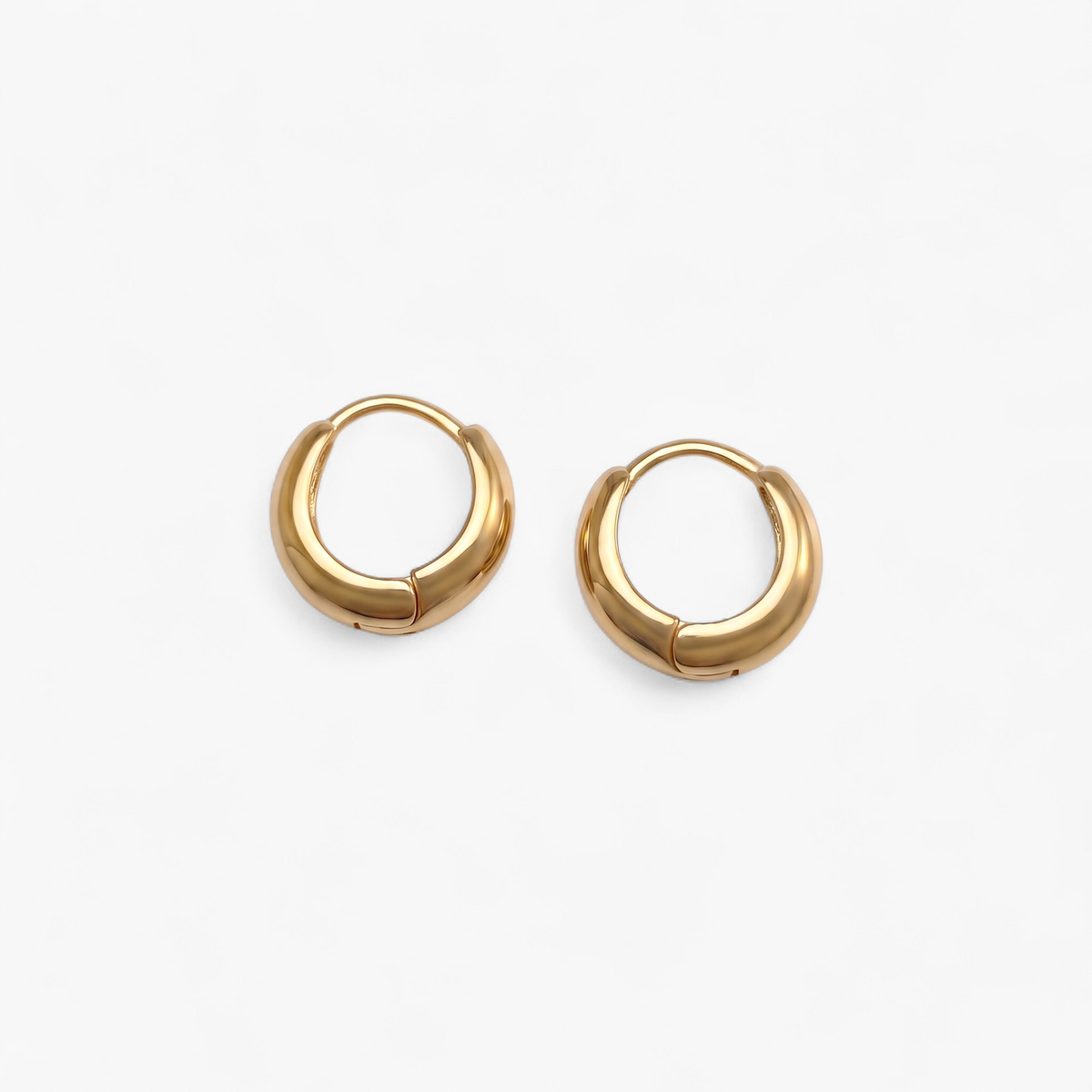 Chunky Gold Mini Hoop Earrings - Gold