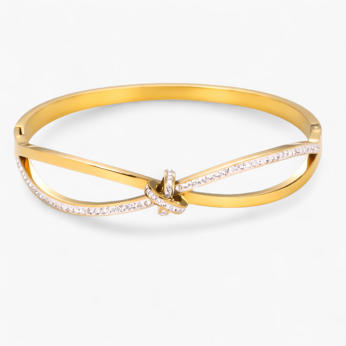 Knot Cuff Bangle Bracelet - Gold