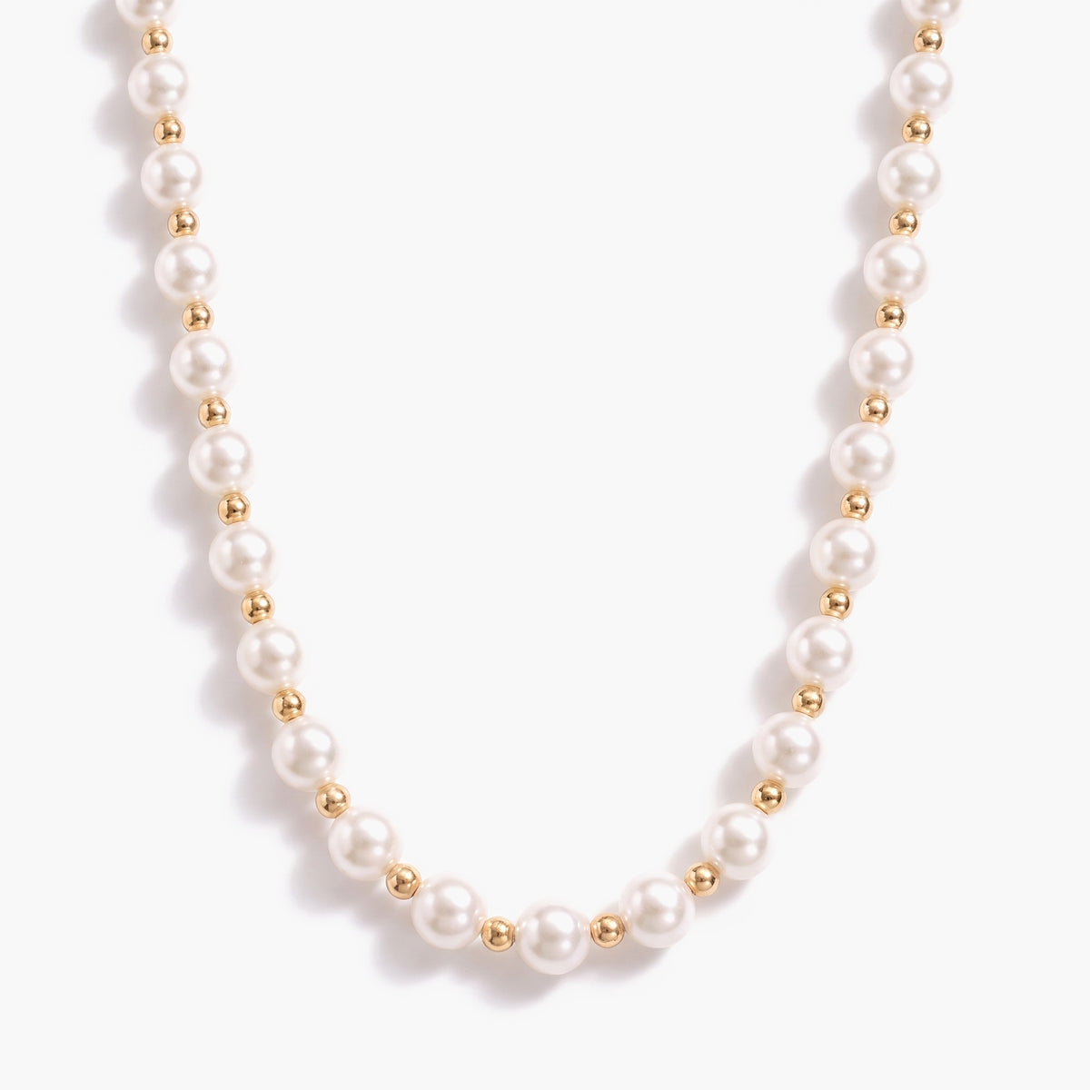 Pearl Clavicle Necklace - Beige Color