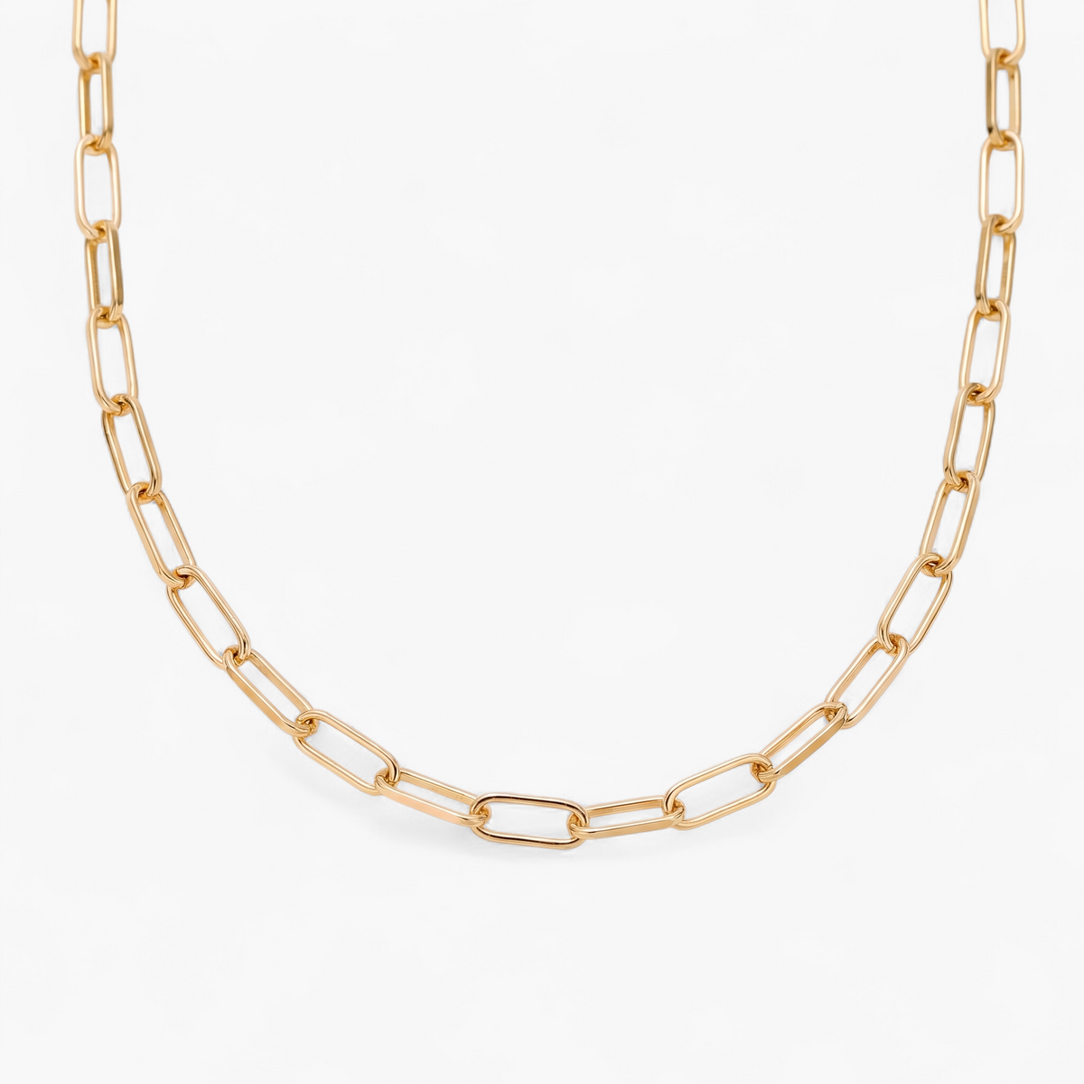 Dainty Gold Paperclip Chain Necklace - Gold
